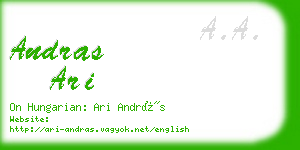 andras ari business card